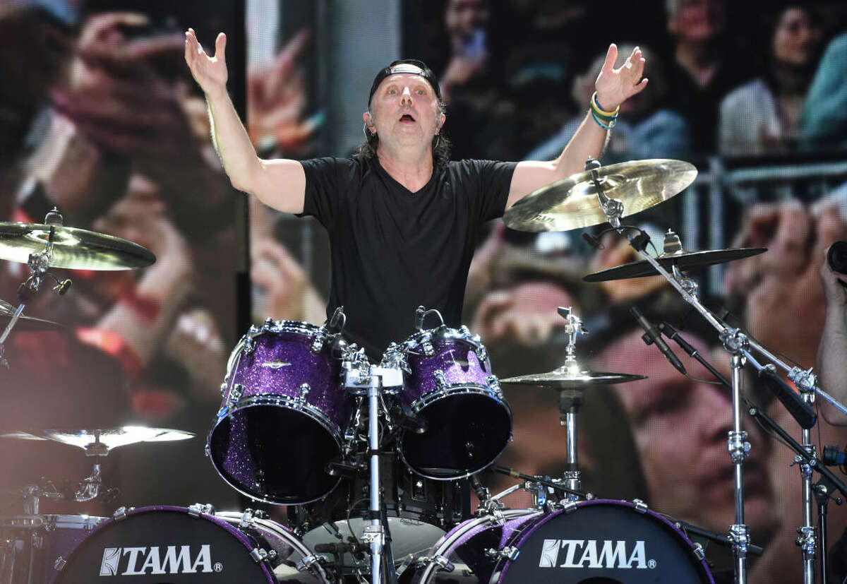 Lars Ulrich of Metallica performs during BottleRock 2022 on May 27, 2022 in Napa, California.