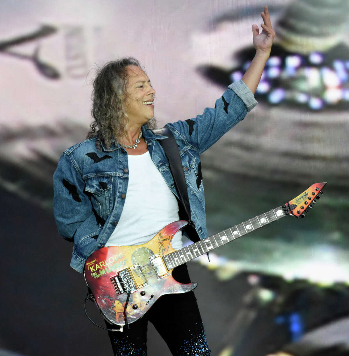 Metallica's Kirk Hammett performs during BottleRock 2022 on May 27, 2022 in Napa, California.