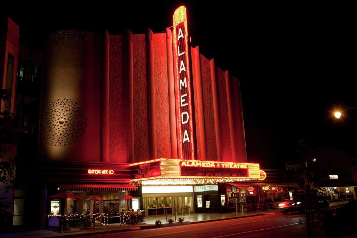 An exterior view of Alameda Theater multiplex in 2009.