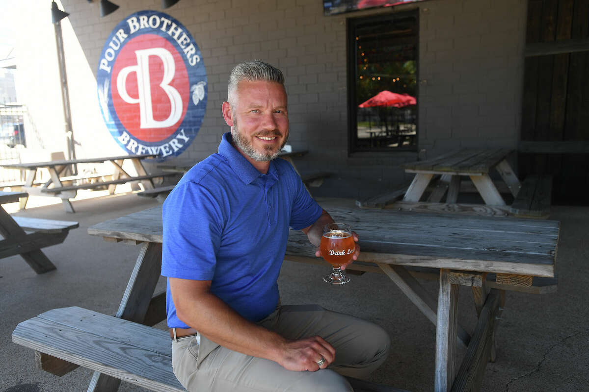 Nic Laughlin, one of the owners of Pour Brothers, is hopeful about the Beaumont brewery's future since reopening with a surge of community support. Photo made Thursday, May 26, 2022. Kim Brent/The Enterprise