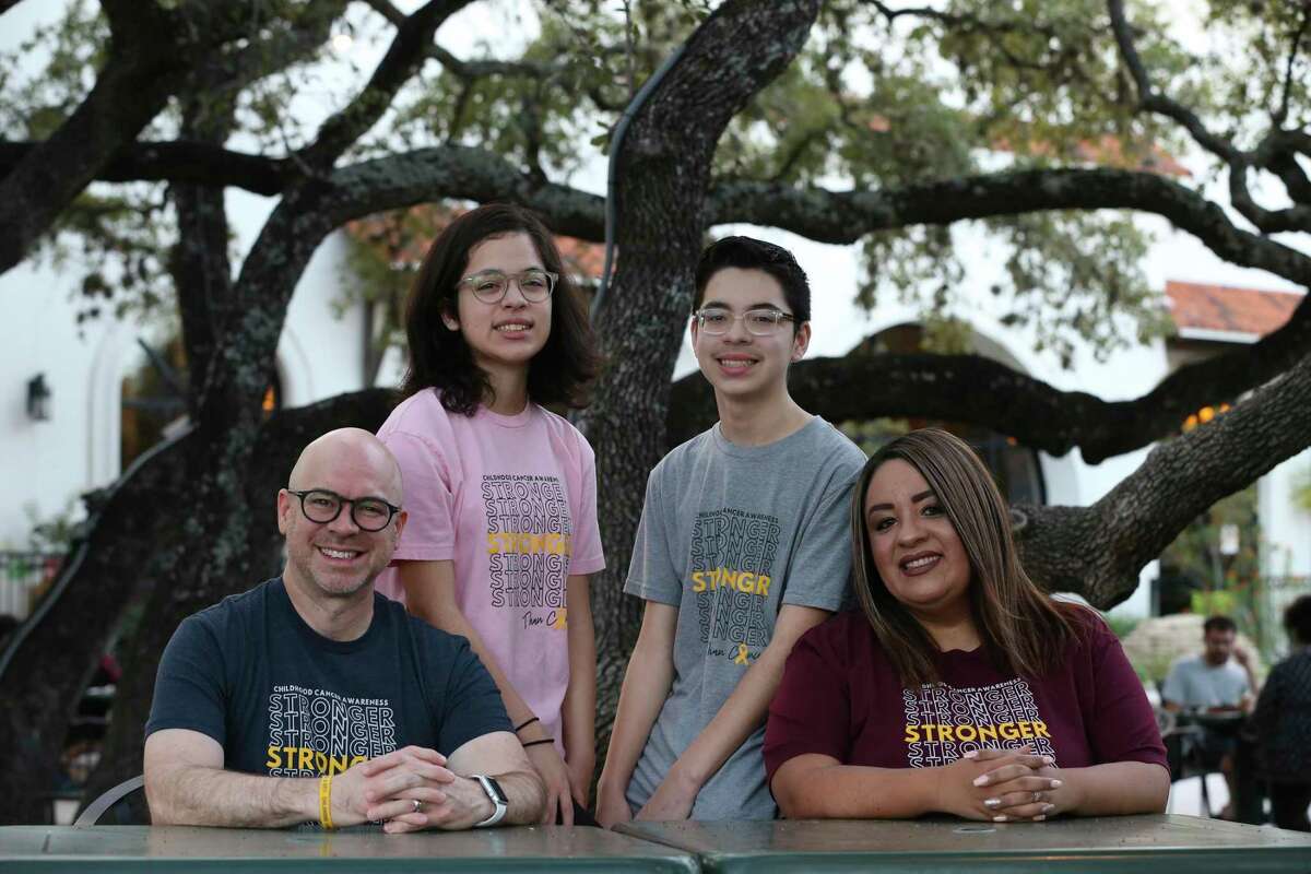 Cecilio, 47, and Isabel Torres, 44, and their children, Amaris, 12 and Jadon, 14, at Viola's Ventanas, Thursday, Sept. 24, 2020. They founded the Gabriella's Smile Foundation, in honor of their daughter, who died of an inoperable brain tumor five years ago. The nonprofit's mission is to help other families in need, raise awareness, and draw attention to September as Childhood Cancer Awareness Month. They will be hosting an event at the restaurant on Saturday. Gabriella was diagnosed in March of 2015 at the age of five and died in November of the same year.