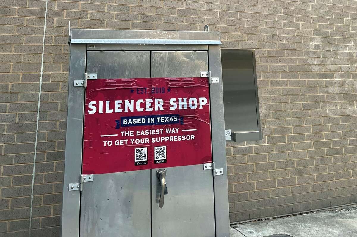 Advertisements for Silencer Shop, a Texas firearms retailer, were placed on the Kinder High School for the Performing and Visual Arts, just blocks away from where the National Rifle Association is holding its annual meeting in Houston this weekend. 
