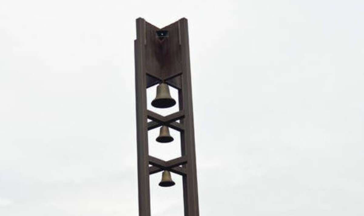 Storm damage has temporarily silenced the carillon at the Nan Elliott Memorial Rose Garden in Alton's Gordon Moore Park. 