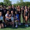 The Shelton girls’ track team captured the SCC West Sectional championship. Audrey Kozak set a meet record with a long jump of 18 feet, 10 inches.