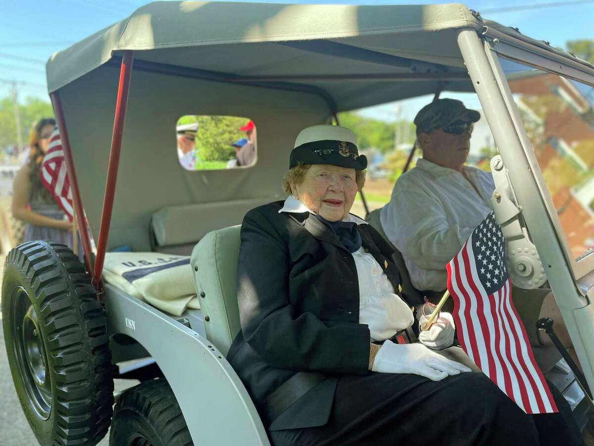 Grand Marshal 99-year-old Valerie Patricia Ryan who served in the Waves, the women's branch of the Navy during World War II.
