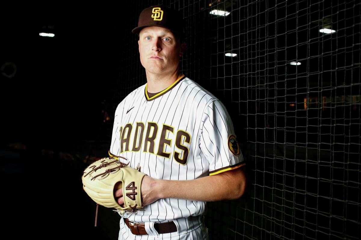 PEORIA, AZ - FEBRUARY 24: Parker Markel #76 of the San Diego Padres poses during Photo Day on Wednesday, February 24, 2021 at the Peoria Sports Complex in Peoria, Arizona. (Photo by Ben VanHouten/MLB Photos via Getty Images)