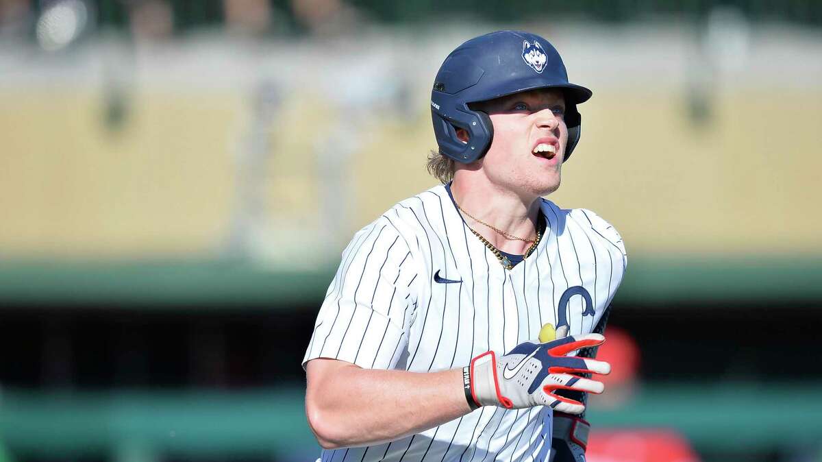 UConn first baseman Ben Huber leads the Huskies with 11 home runs and 57 RBIs.
