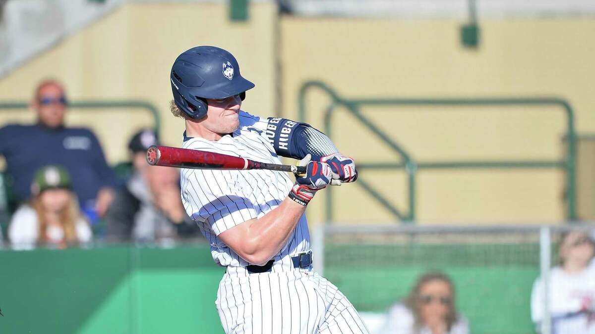UConn first baseman Ben Huber leads the Huskies with 11 home runs and 57 RBIs.