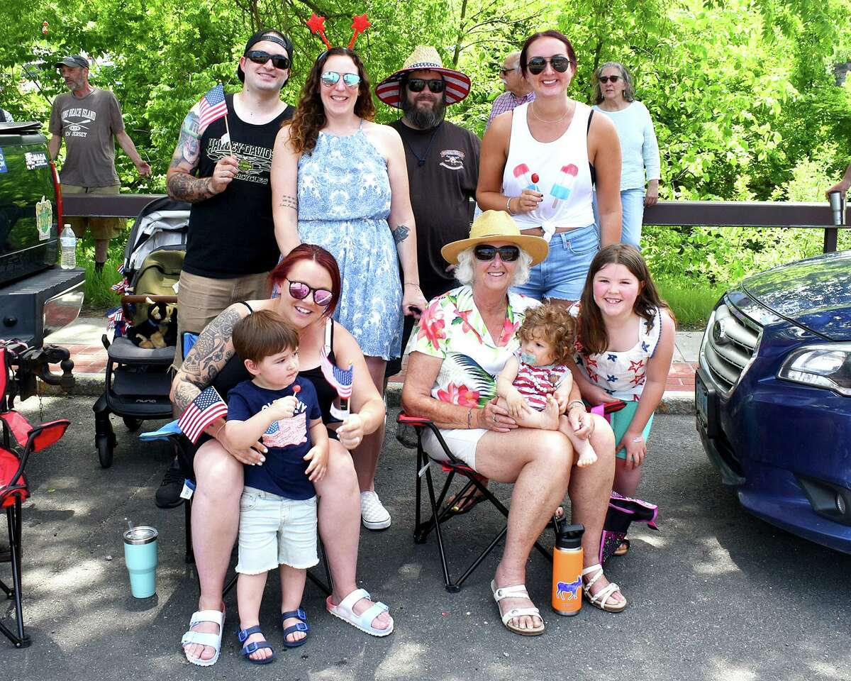 Winsted celebrated Memorial Day with a combined parade that included Laurel King and Queen contestants and participants in the Rotary Pet Parade, which was canceled May 21 due to the heat.  In the photo, the Bartles family watched the parade.