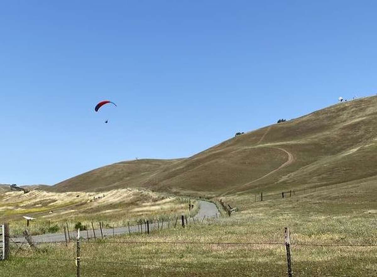 FILE - Ed R. Levin County Park in Milpitas, Calif., is a popular spot for hang gliding and paragliding.  