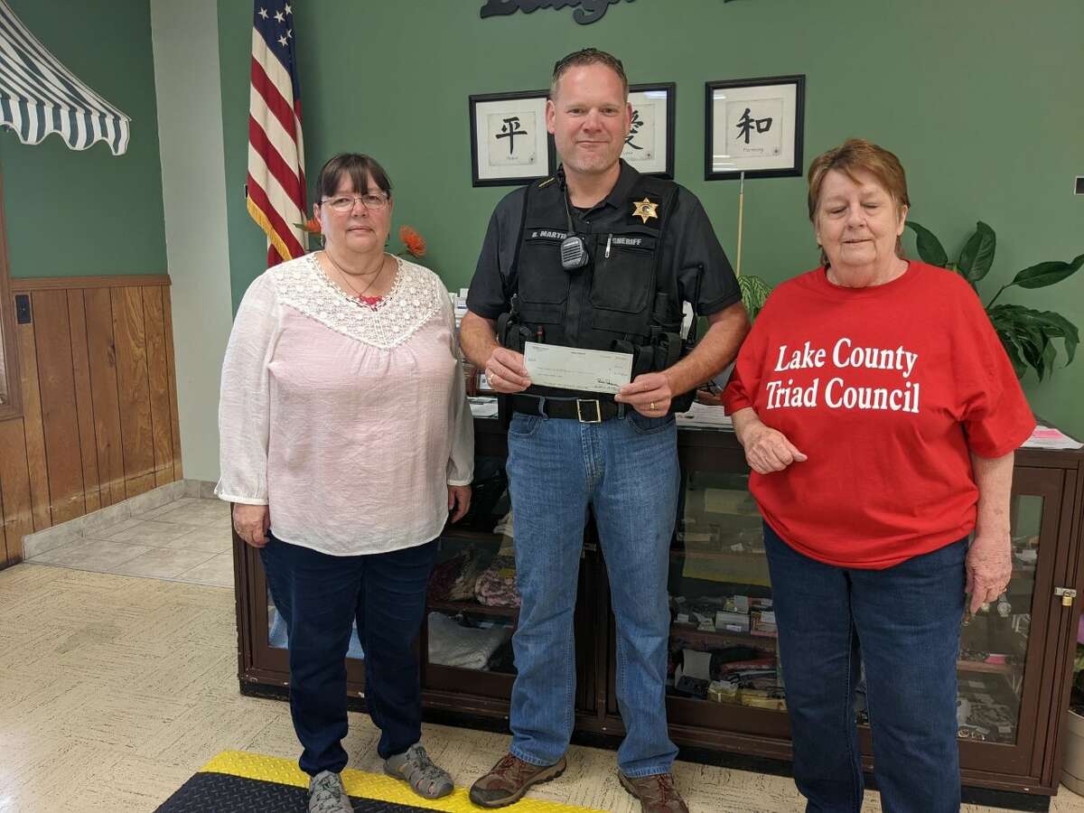 Lake County Sheriff Rich Martin presented a check for $1,000 to the Lake County Senior TRIAD/Council on Aging as part of the ongoing charitable campaign to support local nonprofits.