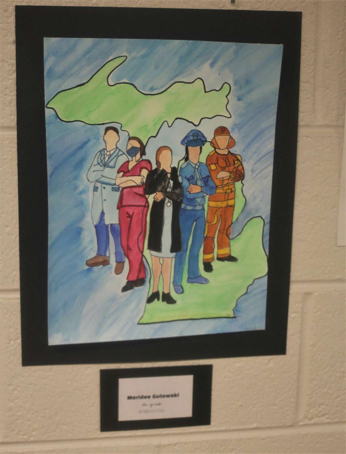 The Manistee County Courthouse is hosting a student art exhibit honoring first responders through July 1.