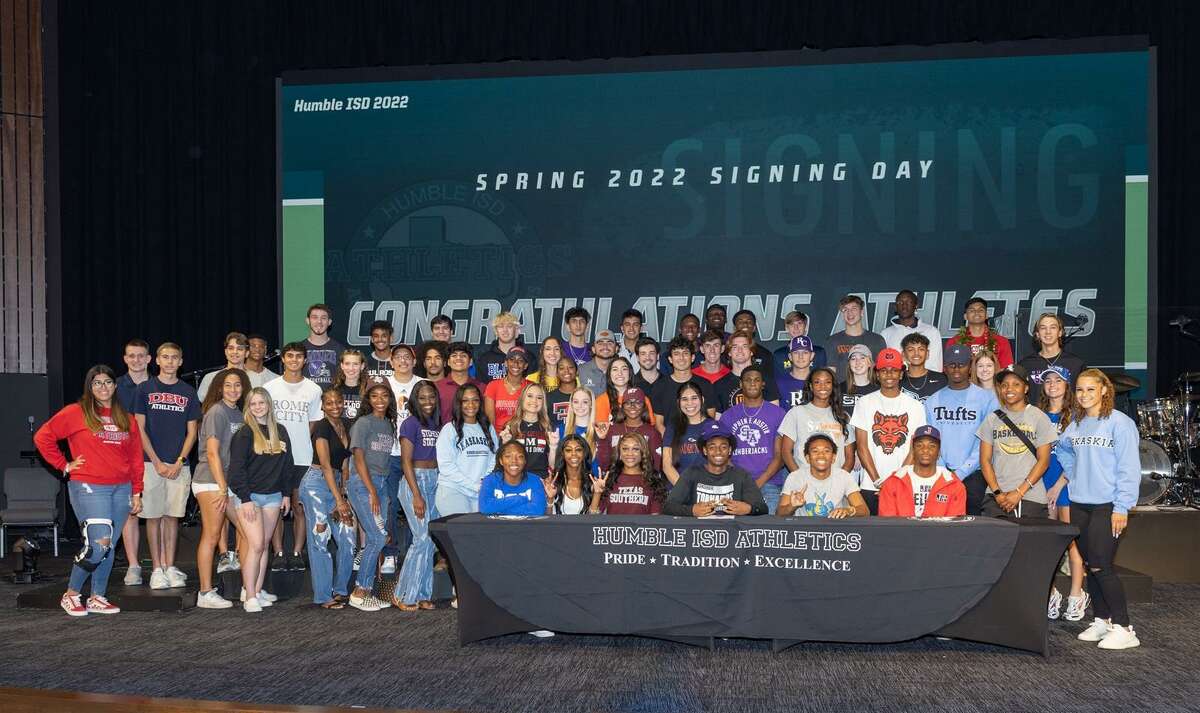 Humble ISD celebrates 81 studentathletes in spring signing ceremony