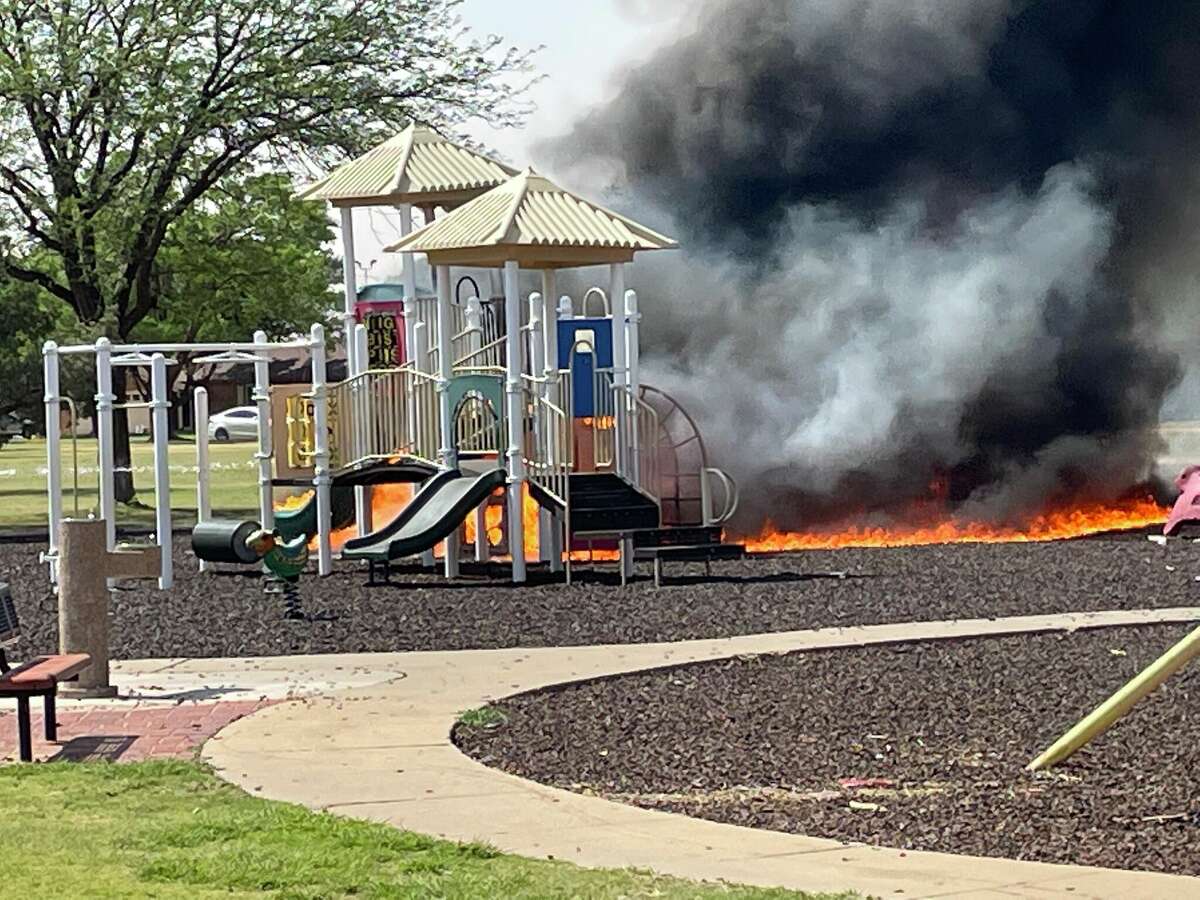 A fire was reported Friday (May 27, 2022) at M.B. Hood Park.