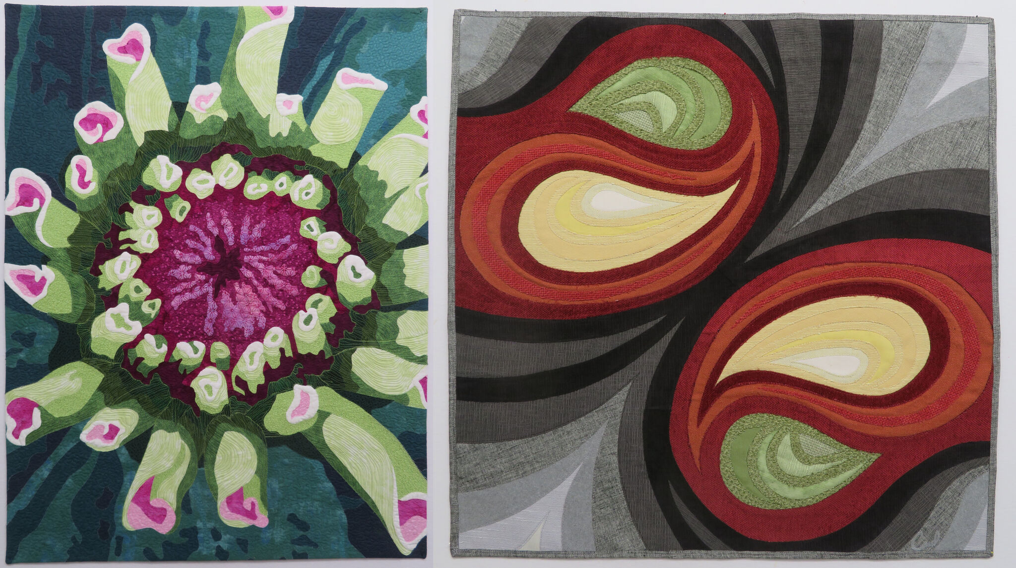 'The Art of Fabric & Thread' features abstract quilts and fabric collages in Ludington - Vimarsana News