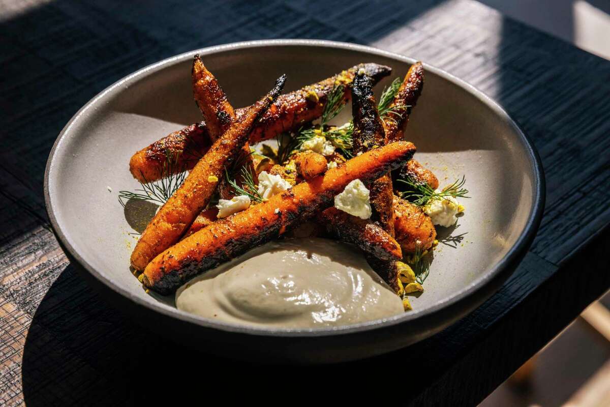 Roasted carrots come from Star Route Farms at Terrene restaurant at 1 Hotel in San Francisco.