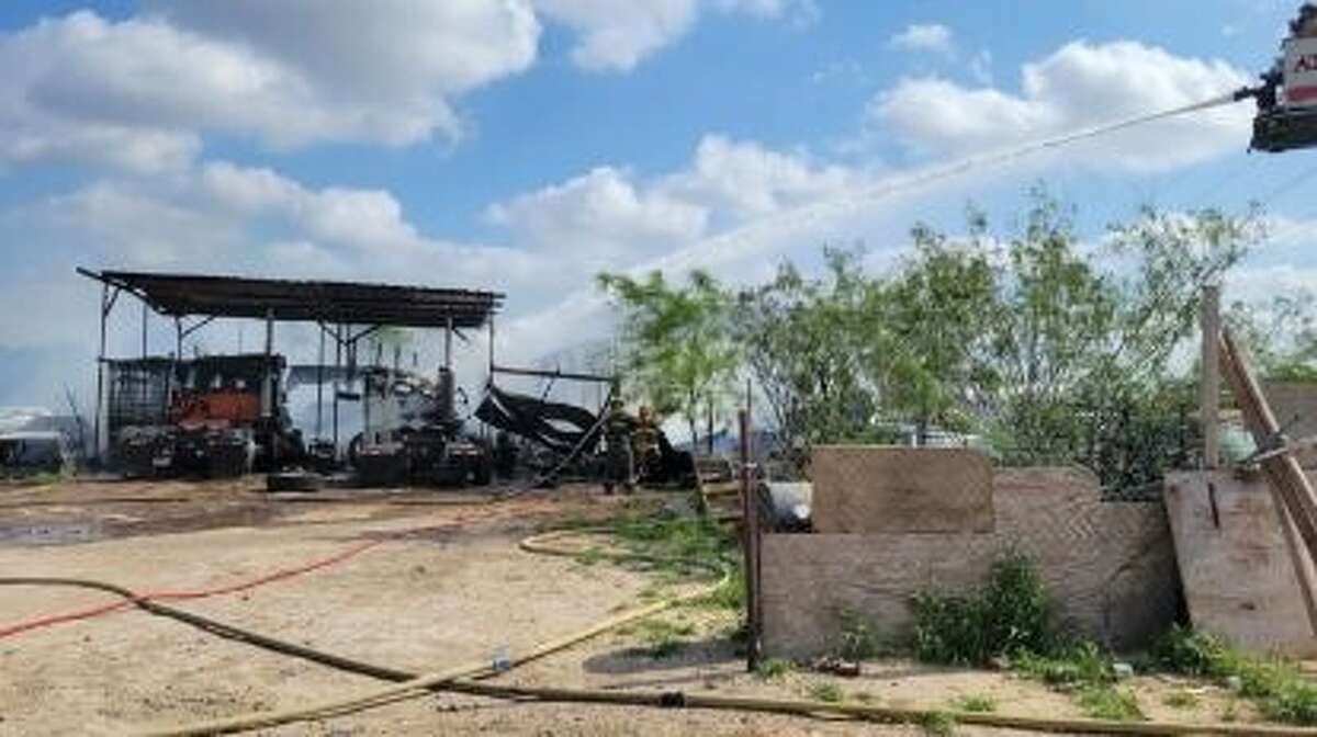 Images from Tuesday May 31, 2022 showcase the aftermath of a fire on the west side of the city that began in a junkyard and caused an abandoned structure to be burned down. The investigation is underway.