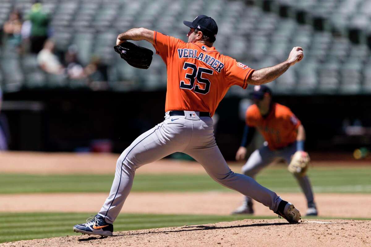 Houston’s Justin Verlander, back from Tommy John surgery and still formidable at age 39, took a no-hitter to the seventh inning on Wednesday.