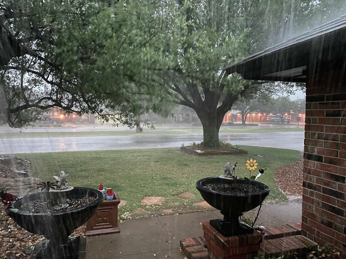 Rain comes down Wednesday evening in Midland