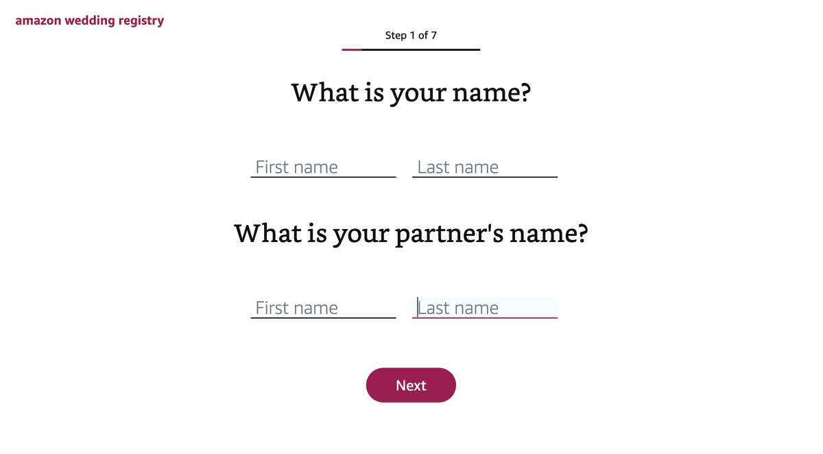 How to set up an Amazon wedding registry