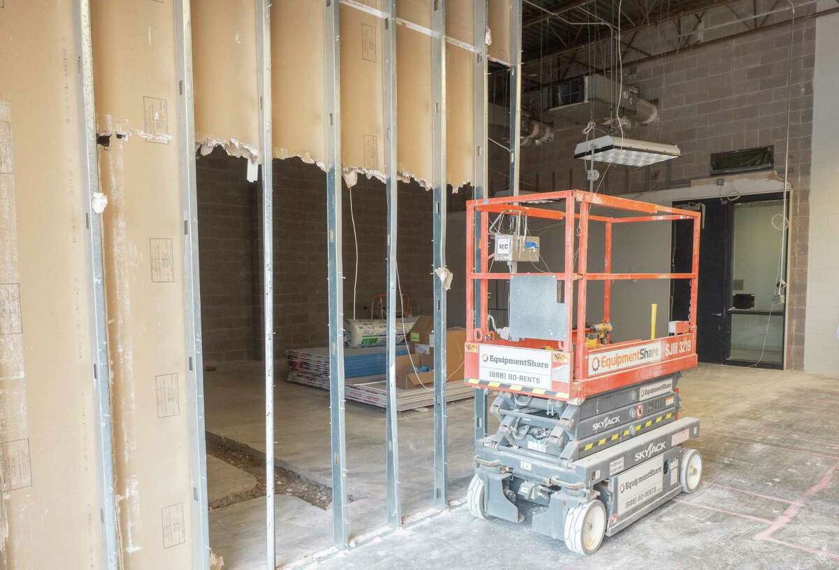 Partial walls are being removed to make a larger space for the advanced manufacturing center with new 3D printers and advanced equipment for the College of Engineering as part of the renovations that are underway at the CEED Building, Center for Energy and Economic Diversification on the Midland UTPB campus 06/02/2022. Tim Fischer/Reporter-Telegram