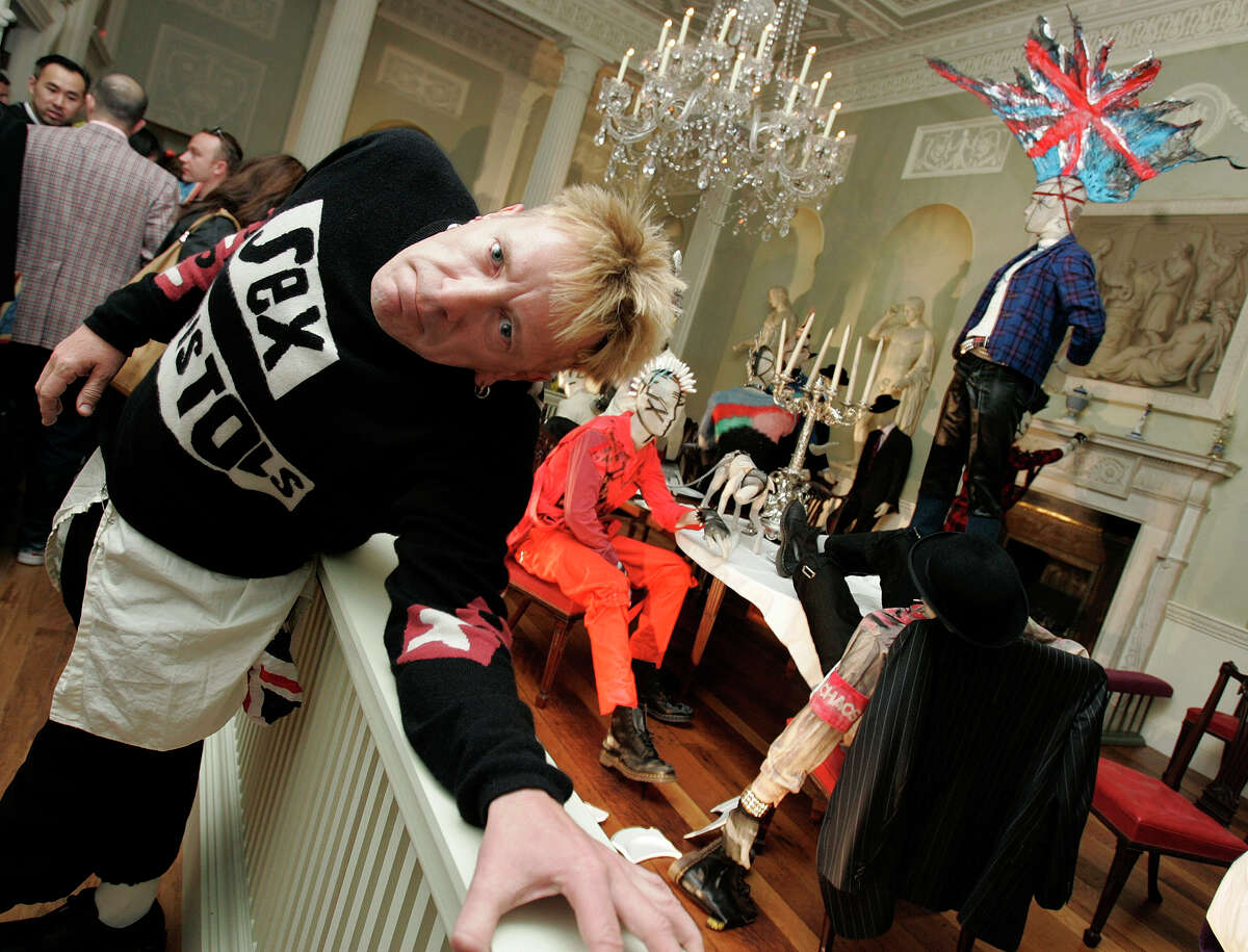 John Lydon of the Sex Pistols visits the 2006 "The Gentlemen's Room" exhibit, part of New York's Metropolitan Museum of Art "AngloMania, Tradition and Transgression in British Fashion." Lydon, formerly known as Johnny Rotten, recently told broadcaster Talk TV he was "really, really proud of the queen for surviving and doing so well."  It's a far cry from 1977, when "God Save the Queen" was launched on the jubilee weekend with an anarchic Sex Pistols gig on the Queen Elizabeth riverboat that was cut short by London police.