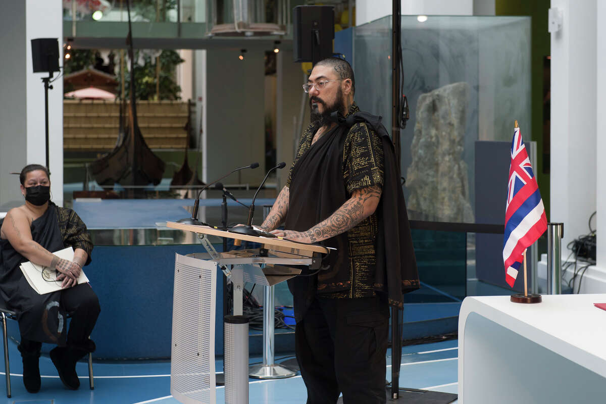 Earlier this year, Mana Caceres took part in a handover ceremony, where eight iwi kupuna from the Ubersee-Museum Bremen in Germany were returned to representatives of the Office of Hawaiian Affairs. OHA has been involved in 120 repatriation cases over the past 30 years.