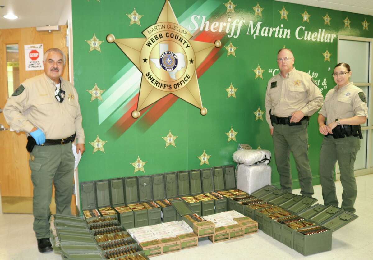 Nearly $35,000 worth of ammunition and marijuana were discovered after a vehicle pursuit at the 3400 block of Flores Avenue on June 1, 2022, according to the Webb County Sheriff's Office.