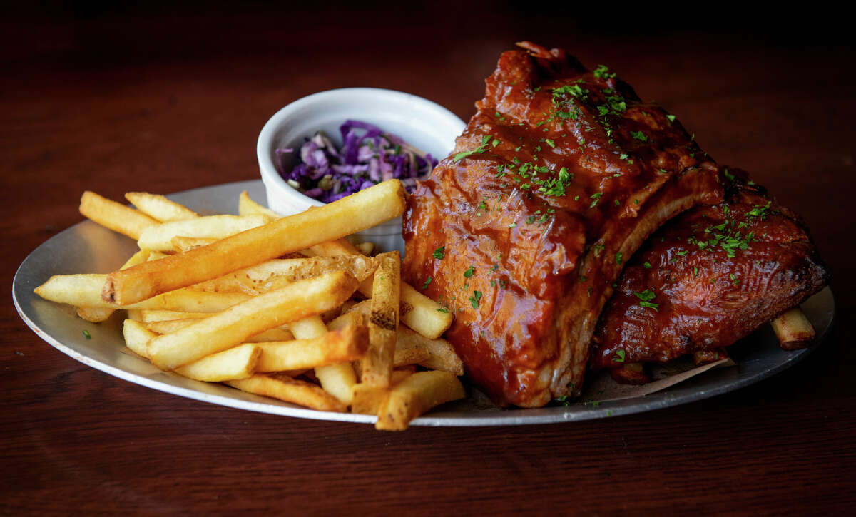 Tex-Mex-style confit ribs with french fries at 4bells Public House.