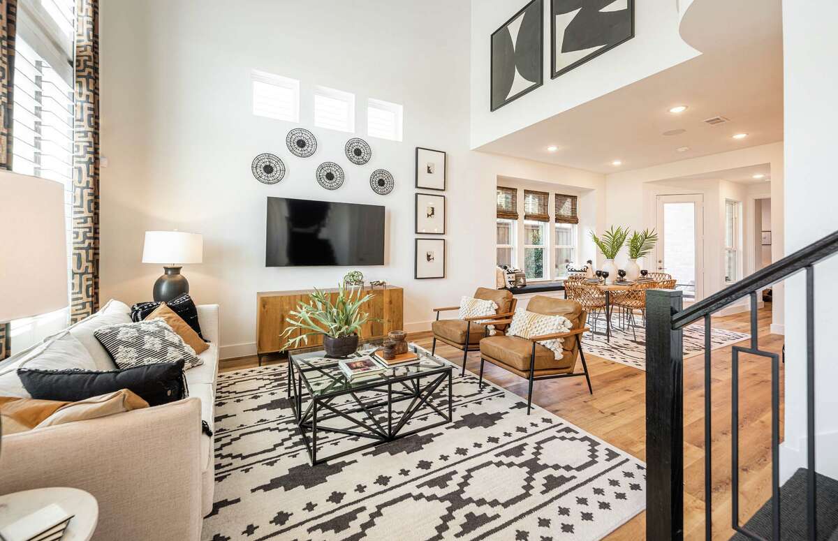 The Highland Homes floor plans feature two-story family rooms in the new townhomes.