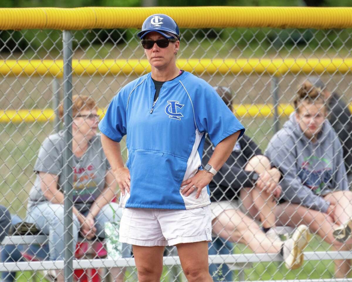 Ichabod Crane softball coach Tracy Nytransky, shown earlier in the postseason, said she was pleasantly surprised at how the Riders held down a potent Chenango Valley offense in the state final.
