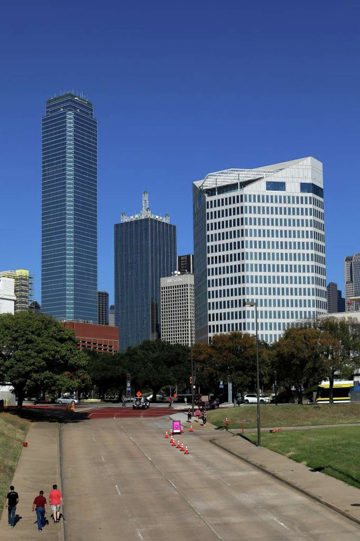 GrayStreet Partners have purchased the Renaissance Tower in downtown Dallas, seen in the center, with plans to revitalize.