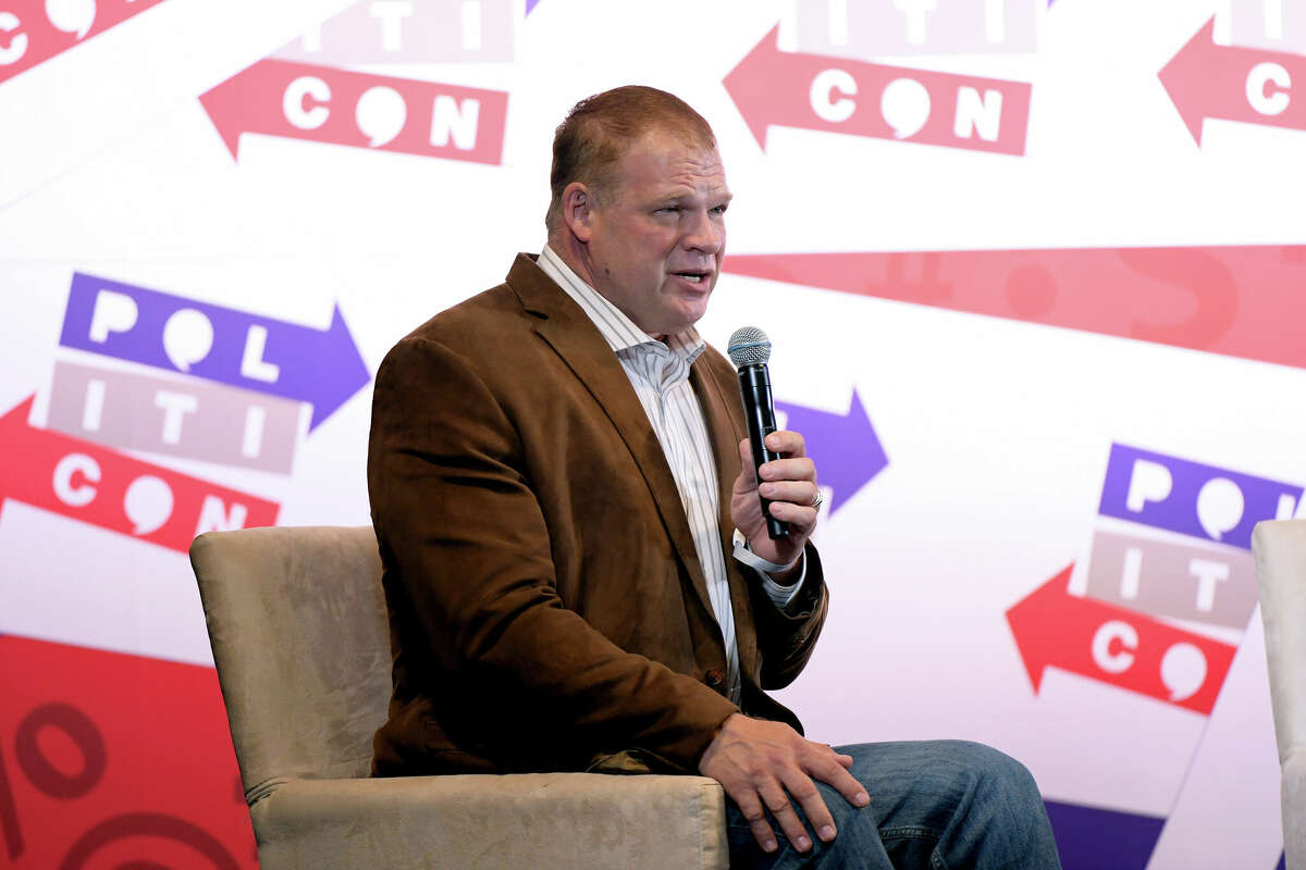 NASHVILLE, TENNESSEE - OCTOBER 27: Glenn Jacobs speaks onstage during day 2 of Politicon 2019 at Music City Center on October 27, 2019 in Nashville, Tennessee. (Photo by Jason Kempin/Getty Images for Politicon )