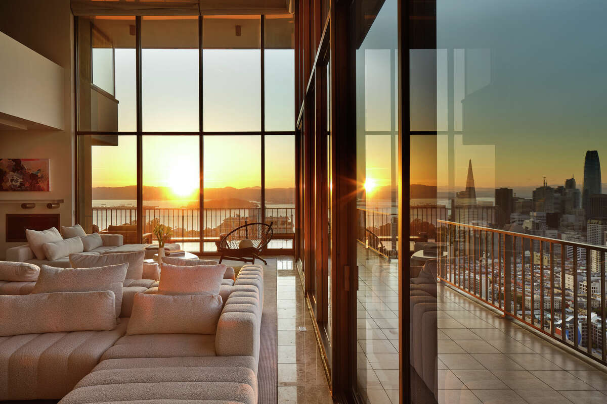 The south penthouse has south-facing views and sunlight. 