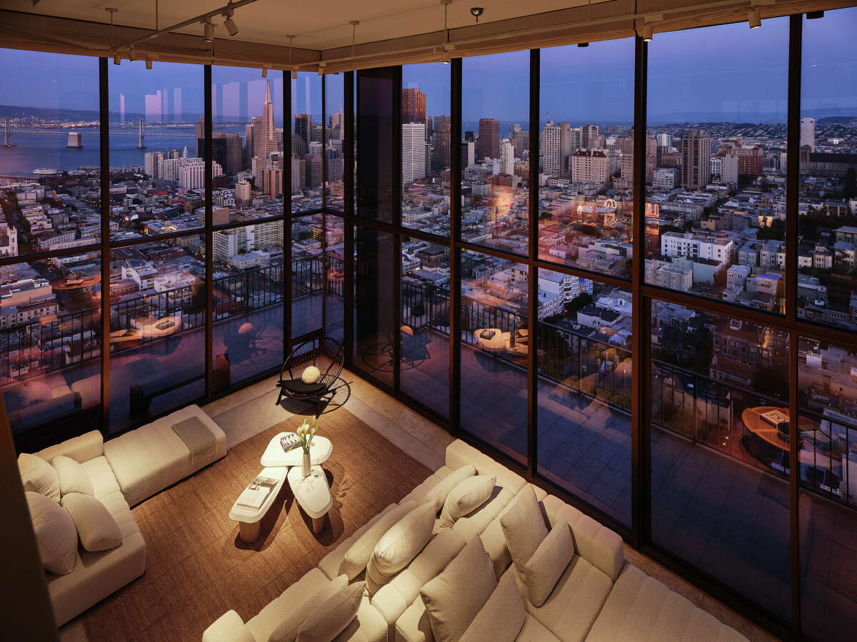 At sunset, the south penthouse is at its most cinematic.