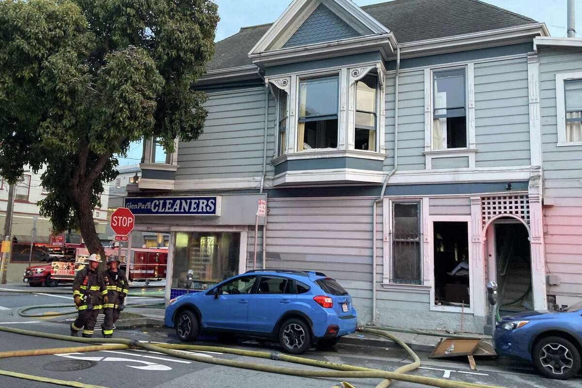 A one-alarm fire at a dry cleaner displaced five residents in San Francisco’s Glen Park neighborhood Saturday night. The owner of the dry cleaner tried putting out the fire, which he said luckily didn’t get into the chemicals in his plant.
