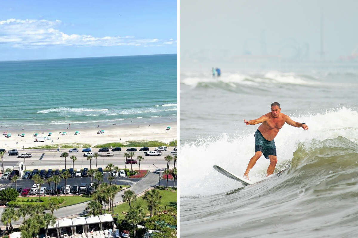 Galveston's brown beach water turned blue again. Here's why.