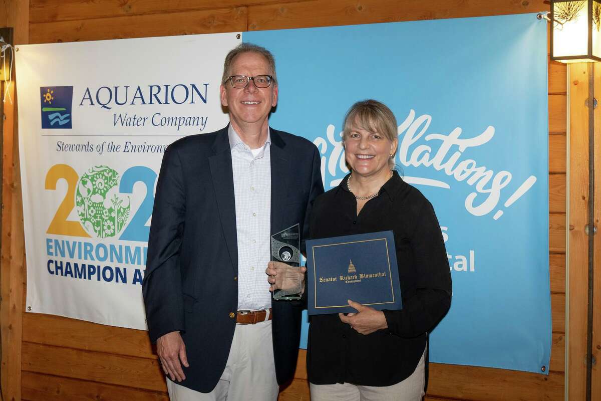 Donald Morrissey, President - Aquarion Water Company and Mary Ellen Lemay, Chair of the Town of Trumbull Conservation Commission.