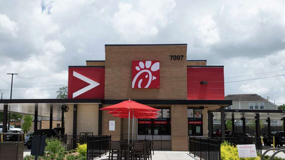 This Chick-Fil-A location on Gulf Freeway is in a dispute with the city over a sign for its store Wednesday, June 1, 2022, in Houston. The fast-food chain wants a (bigger) sign. The city has denied its application - twice.