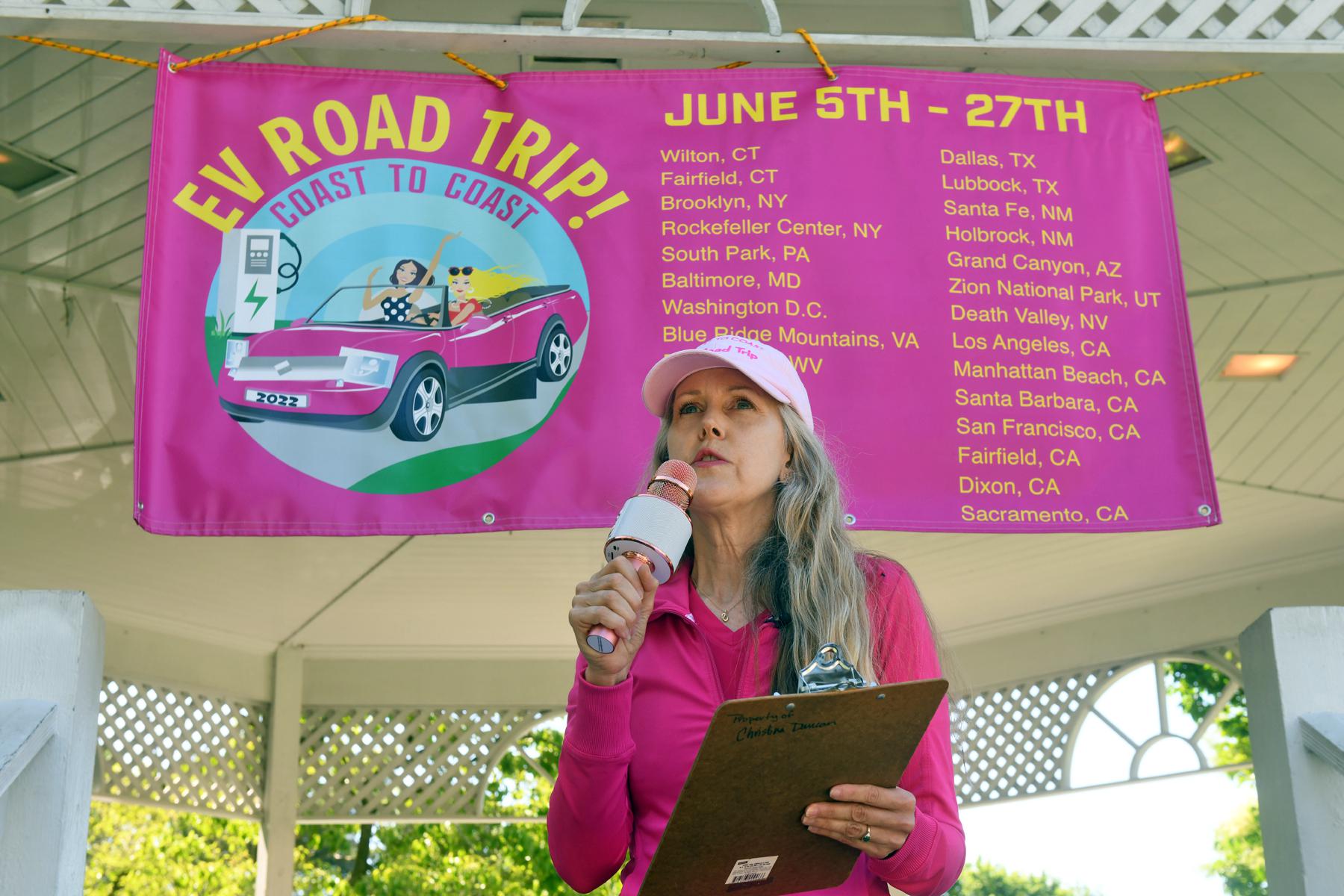 From Fairfield to Fairfield Women drive cross country to show electric