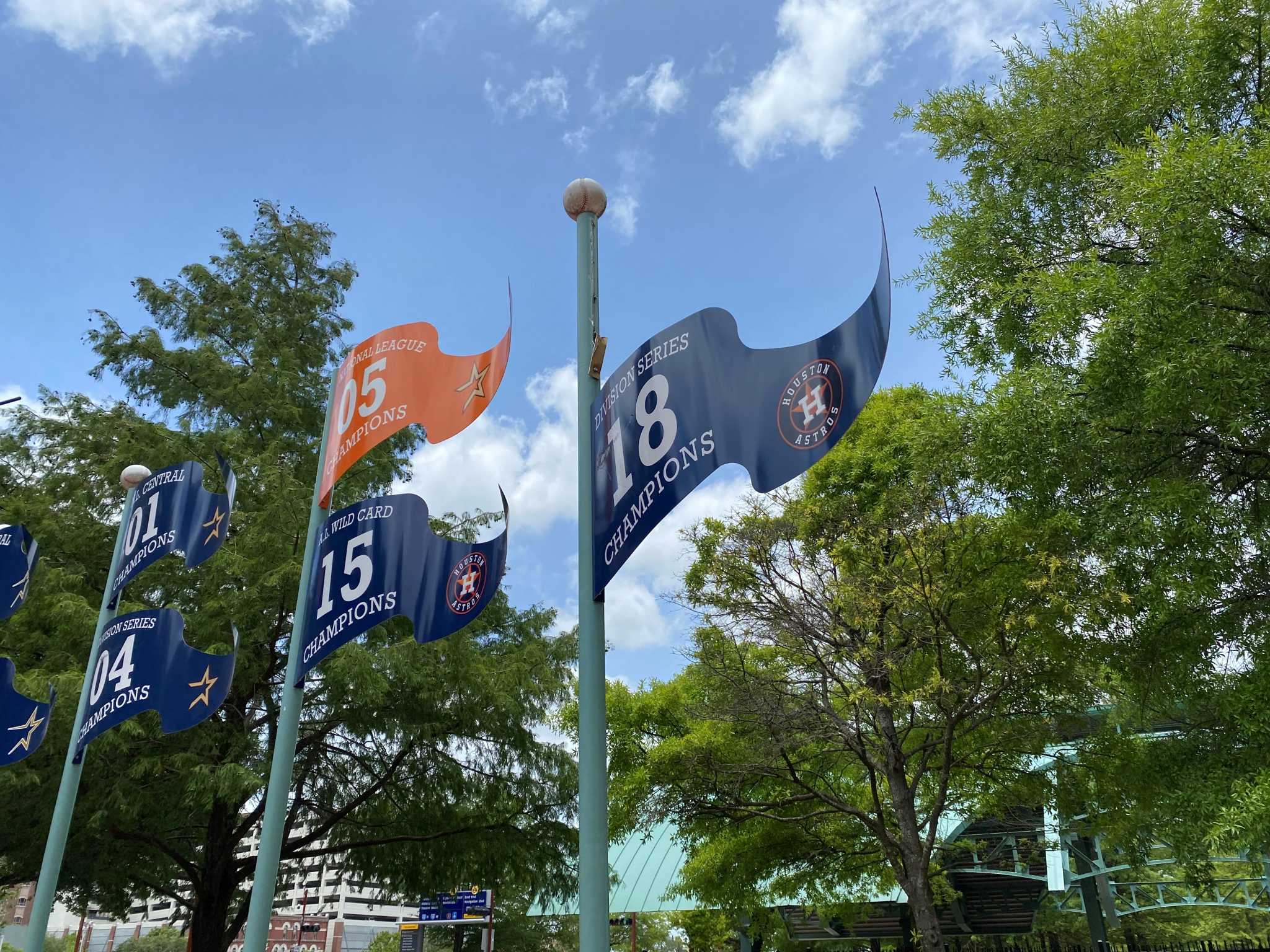 Section of wrap depicting 2018 World Series flag stolen from