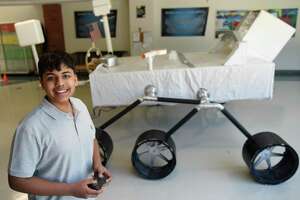 A city school now boasts a life-sized Mars Rover in its lobby