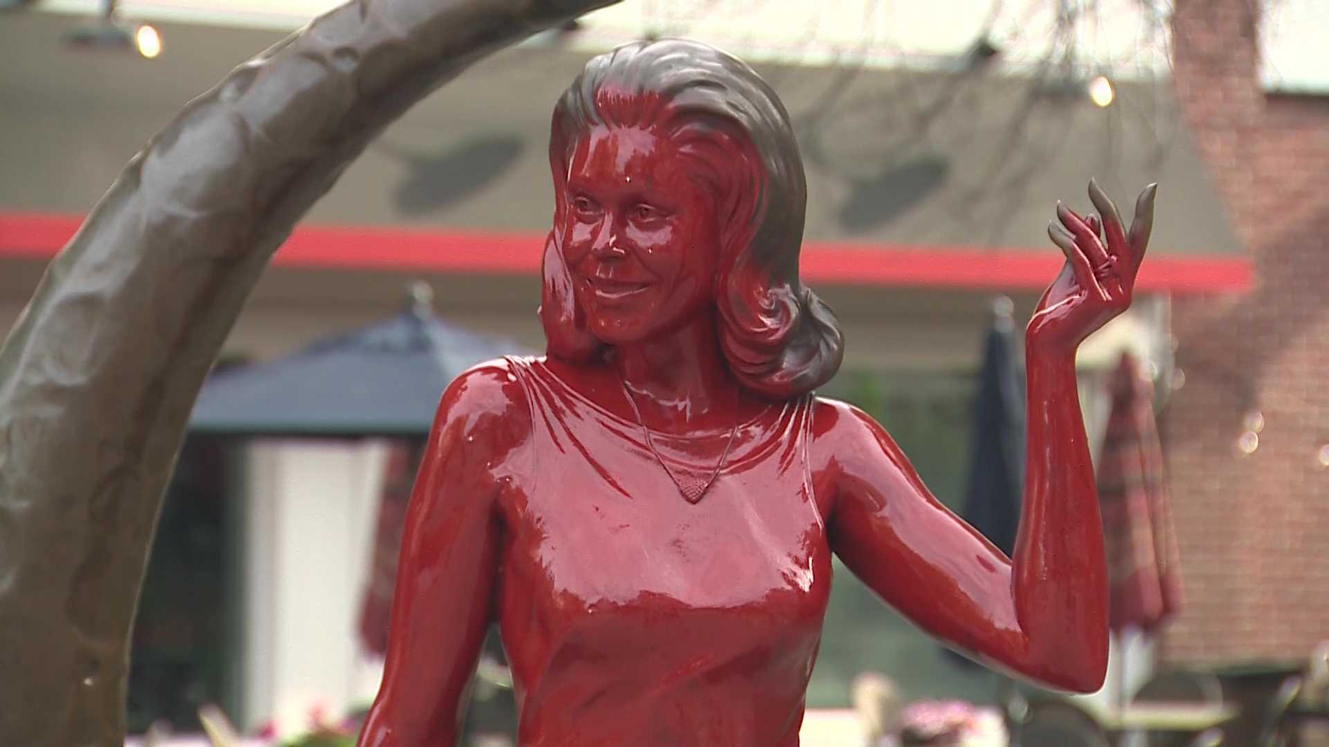 'Bewitched' statue in Salem vandalized with red paint