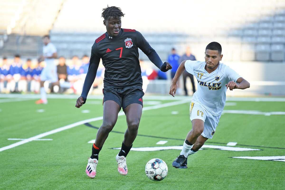 Langham Creek junior Ryan Okerayi (left) was named the 2021-22 District 16-6A Offensive Player of the Year.