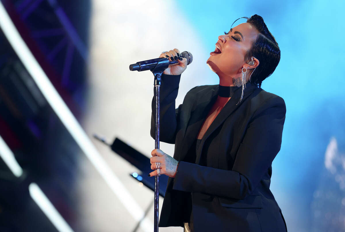 Demi Lovato performs onstage during Global Citizen Live on September 25, 2021 in Los Angeles, California. 