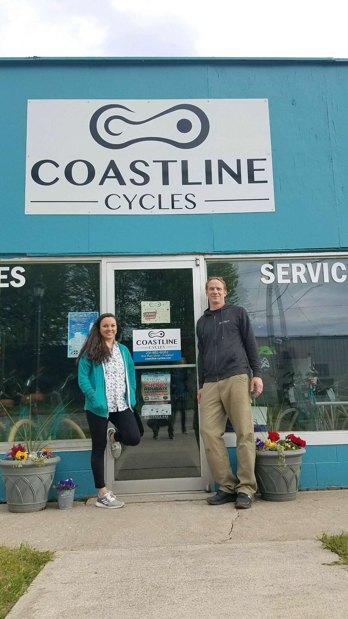 Coastline Cycles in Frankfort is run by husband and wife, Ethan Przekaza  and Meg Doby. 