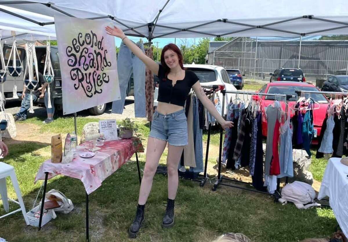 Winsted held a Family Fun Day June 5, 2022, with children's activities, games and plenty of shopping with local vendors. Rylee King of Winsted sold a collection of 90s clothing at her booth, “ “Second Hand Rylee.”