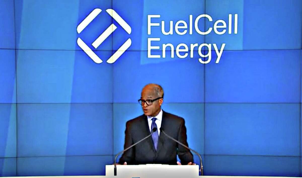FuelCell Energy CEO Jason Few speaks on June 7, 2022, as part of the ceremonial opening bell for the Nasdaq. (Screenshot via Nasdaq)
