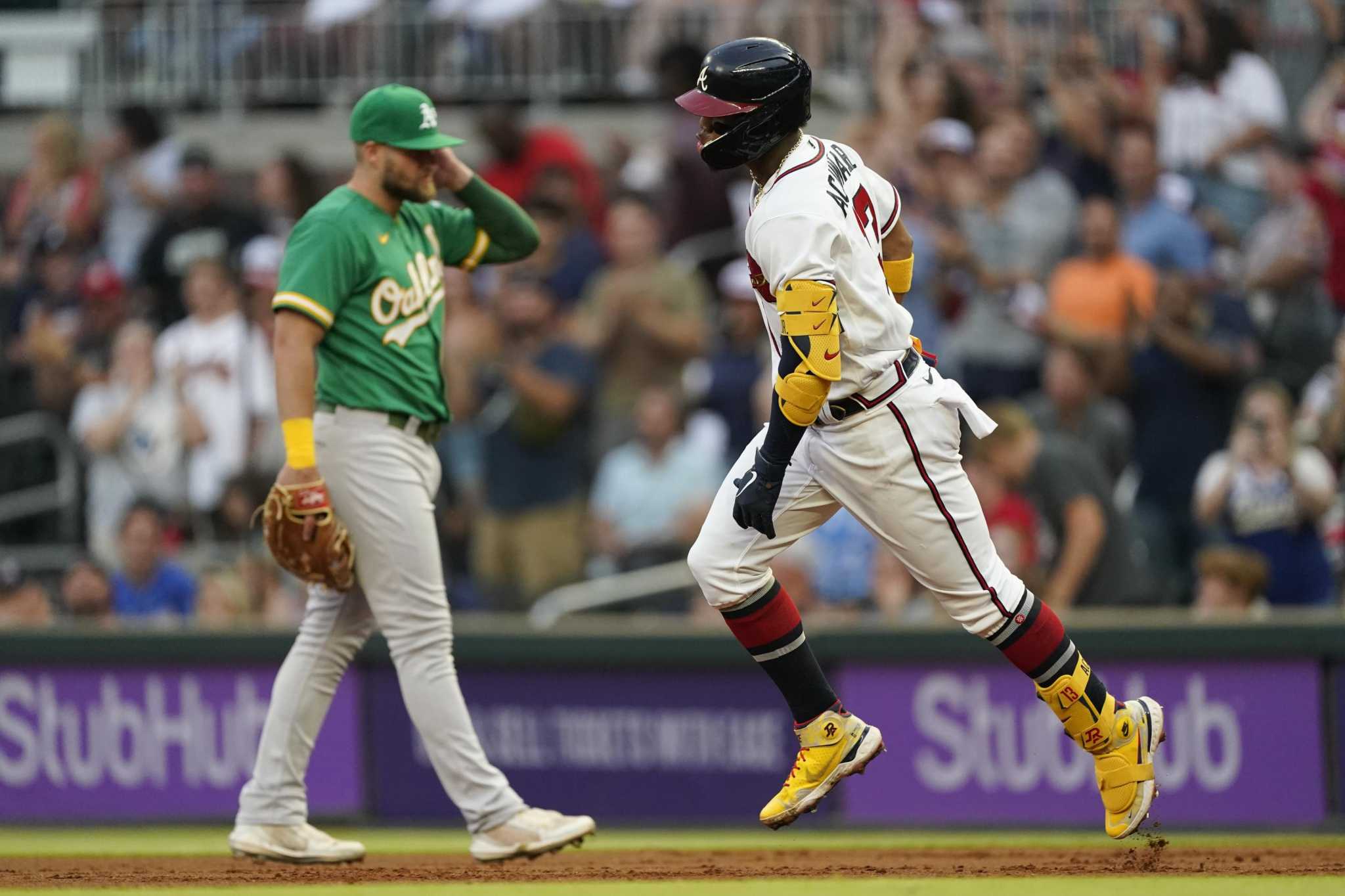 Braves' Ronald Acuna Jr. tried to bat left-handed with a 19-run lead