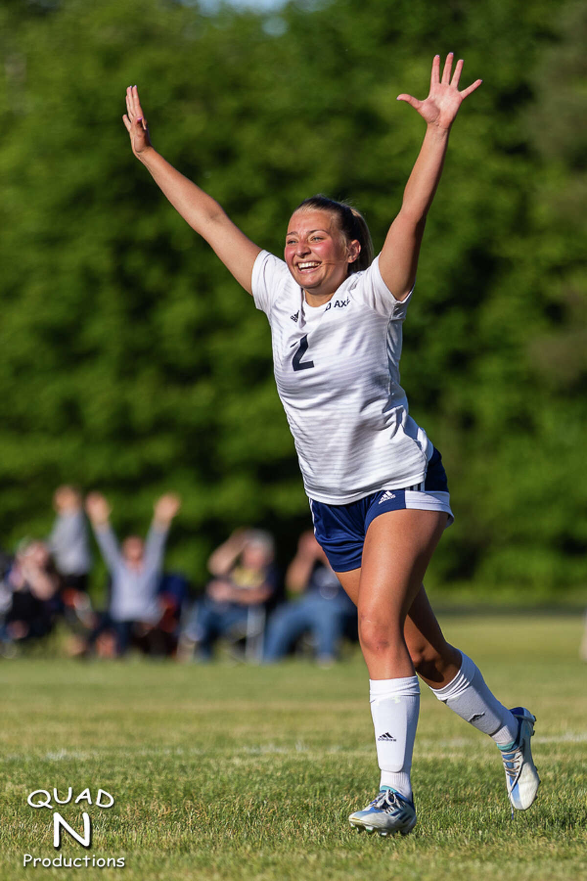 Bad Axe's Hanna Rapson scored two goals against New Haven.